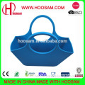 Colorful silicone tote bag with metal closure, customized colors are accepted